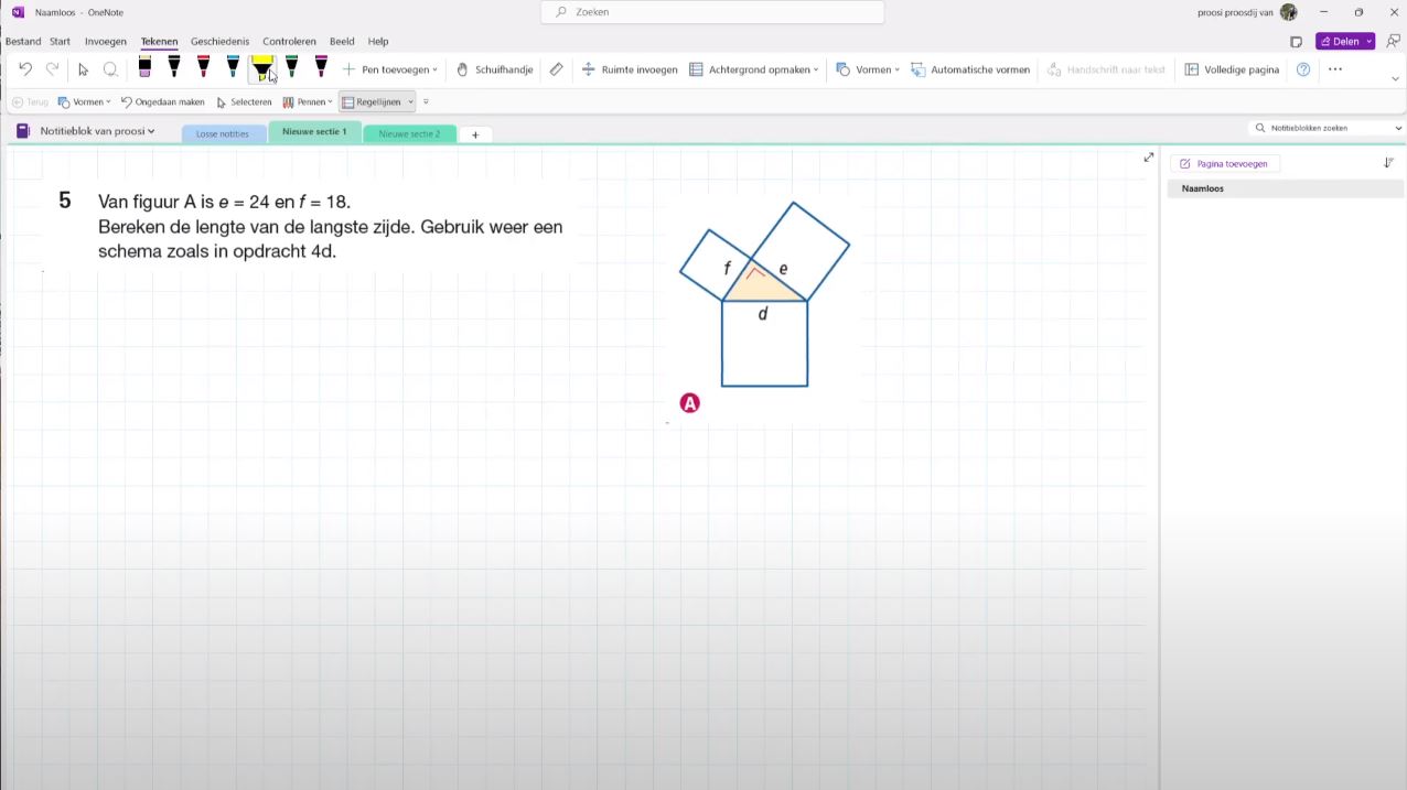 De stelling van Pythagoras Opgave 5