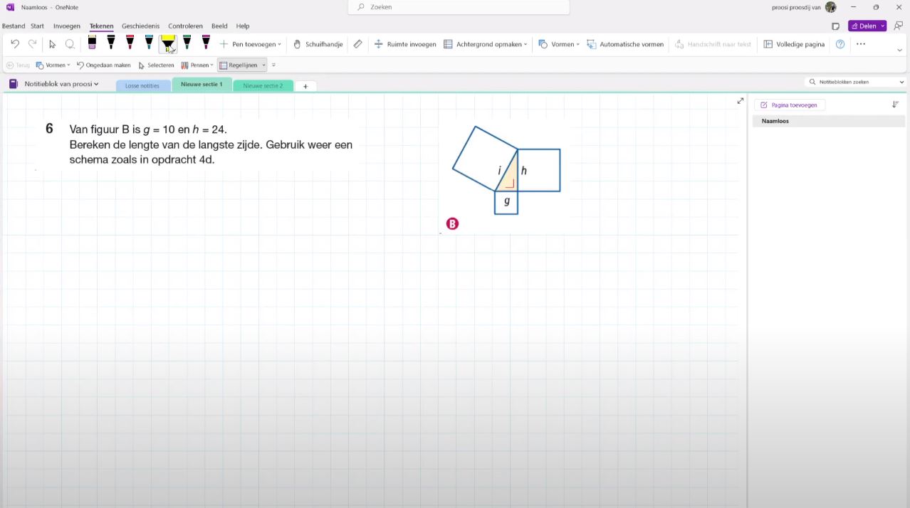 De stelling van Pythagoras Opgave 6