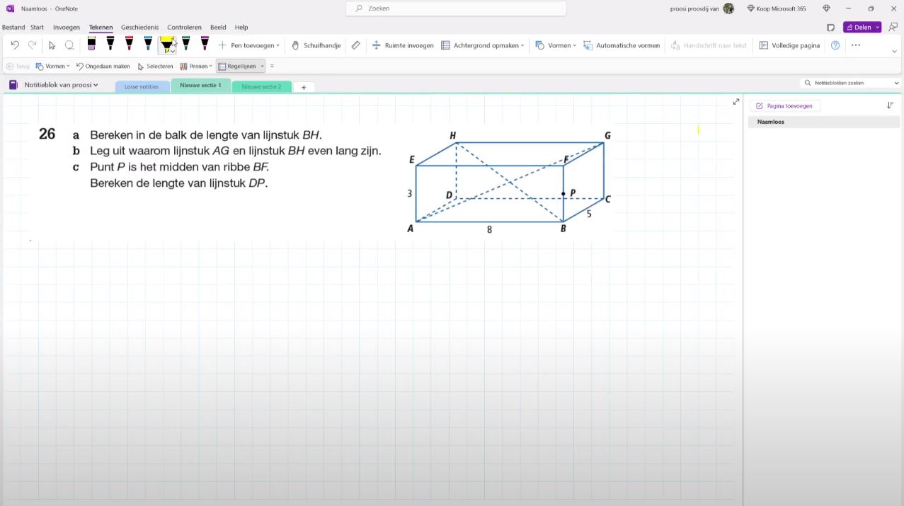 Pythagoras in de ruimte Opgave 26
