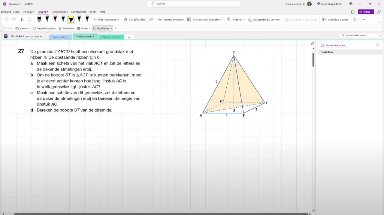 Pythagoras in de ruimte Opgave 27