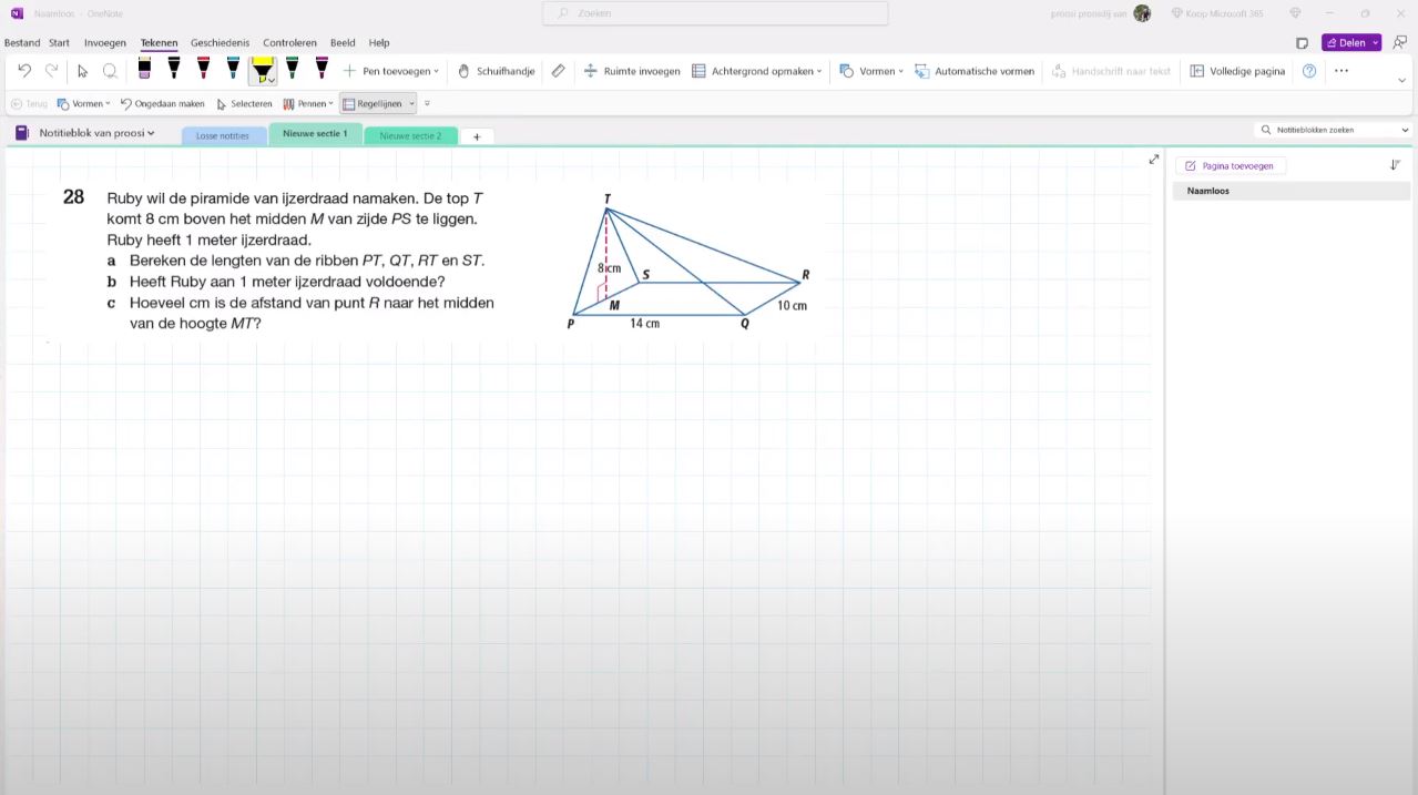 Pythagoras in de ruimte Opgave 28