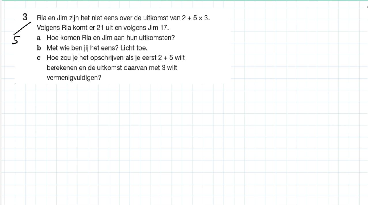 Rekenen met getallen Opgave 3