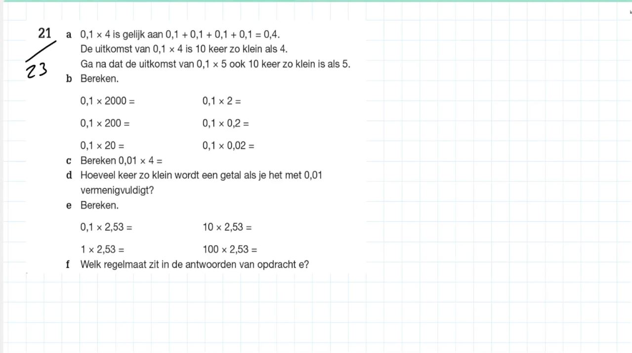 Decimale getallen Opgave 21