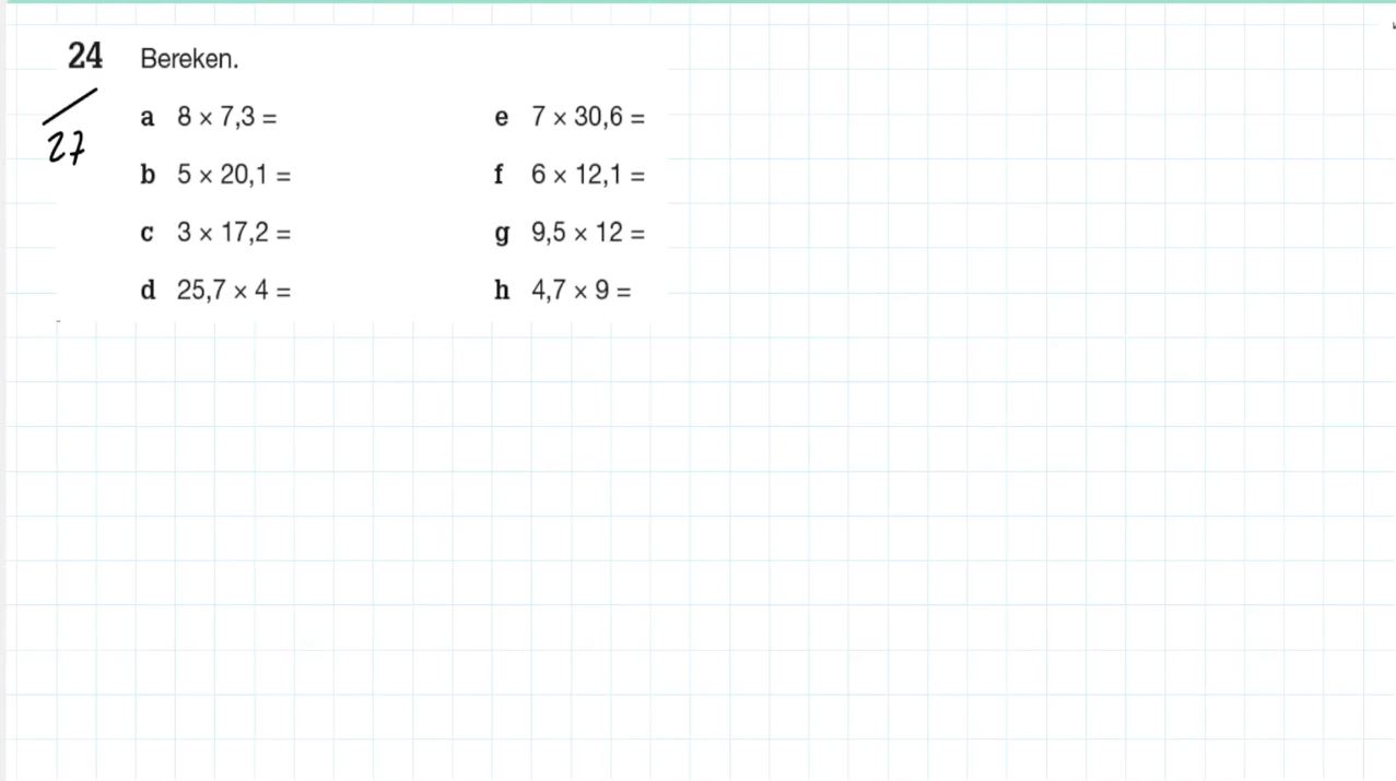 Decimale getallen Opgave 24