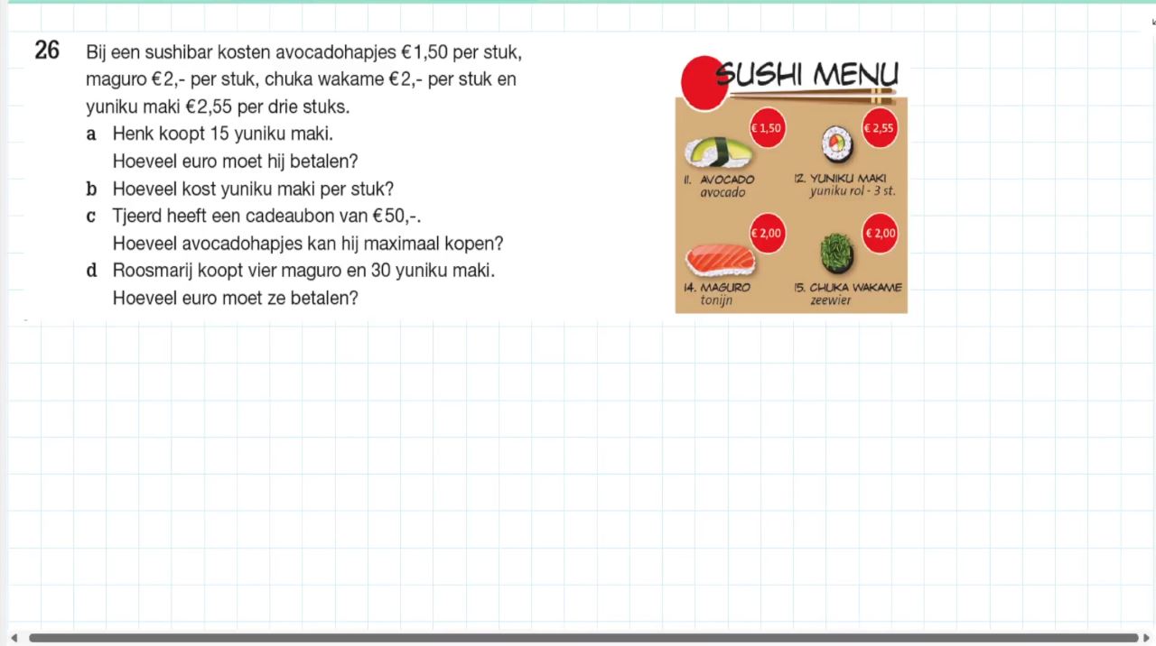 Decimale getallen Opgave 26