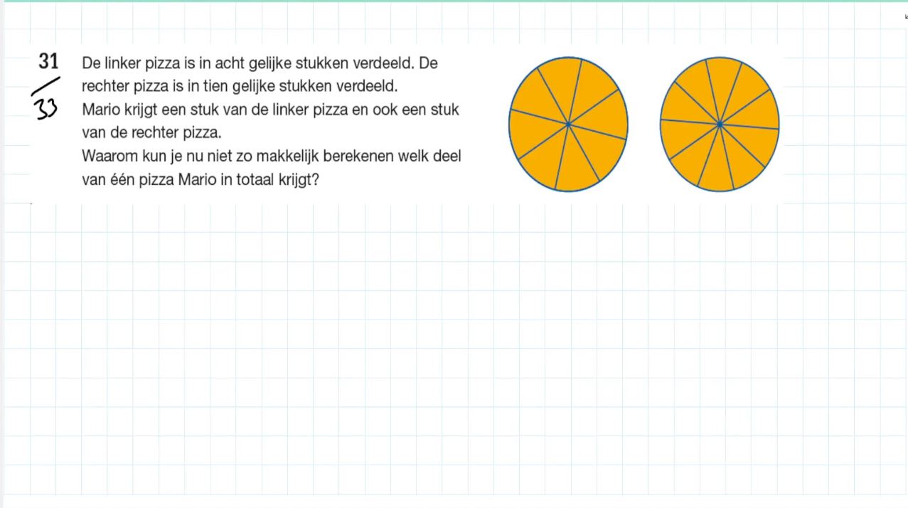 Breuken optellen en aftrekken Opgave 31