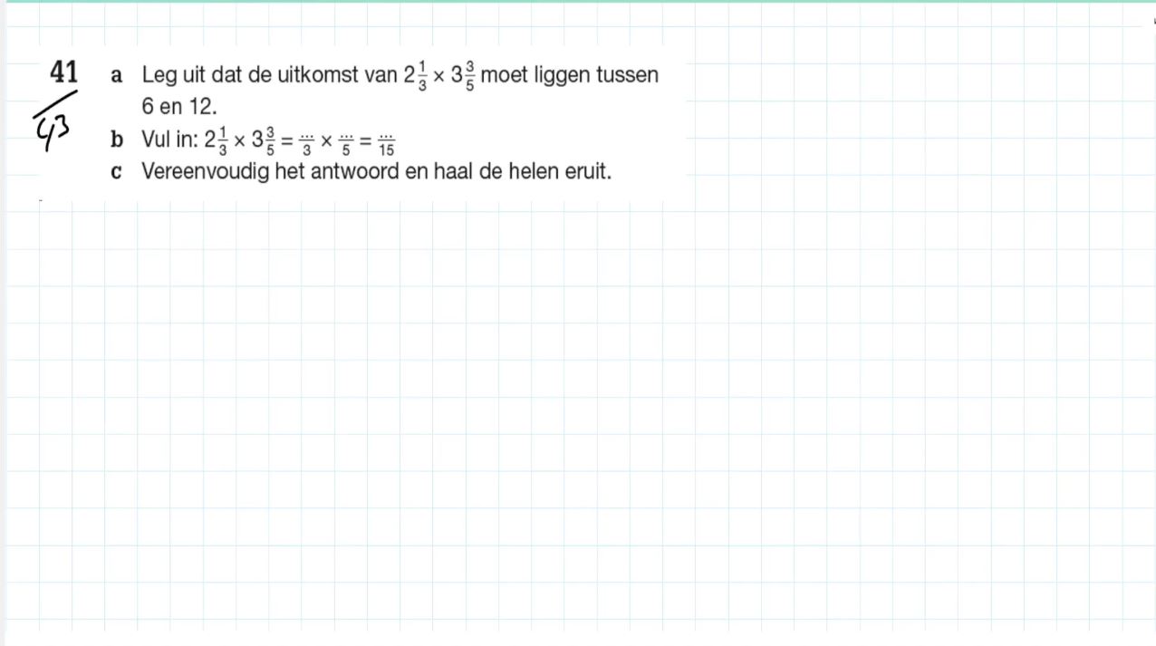Breuken vermenigvuldigen Opgave 41