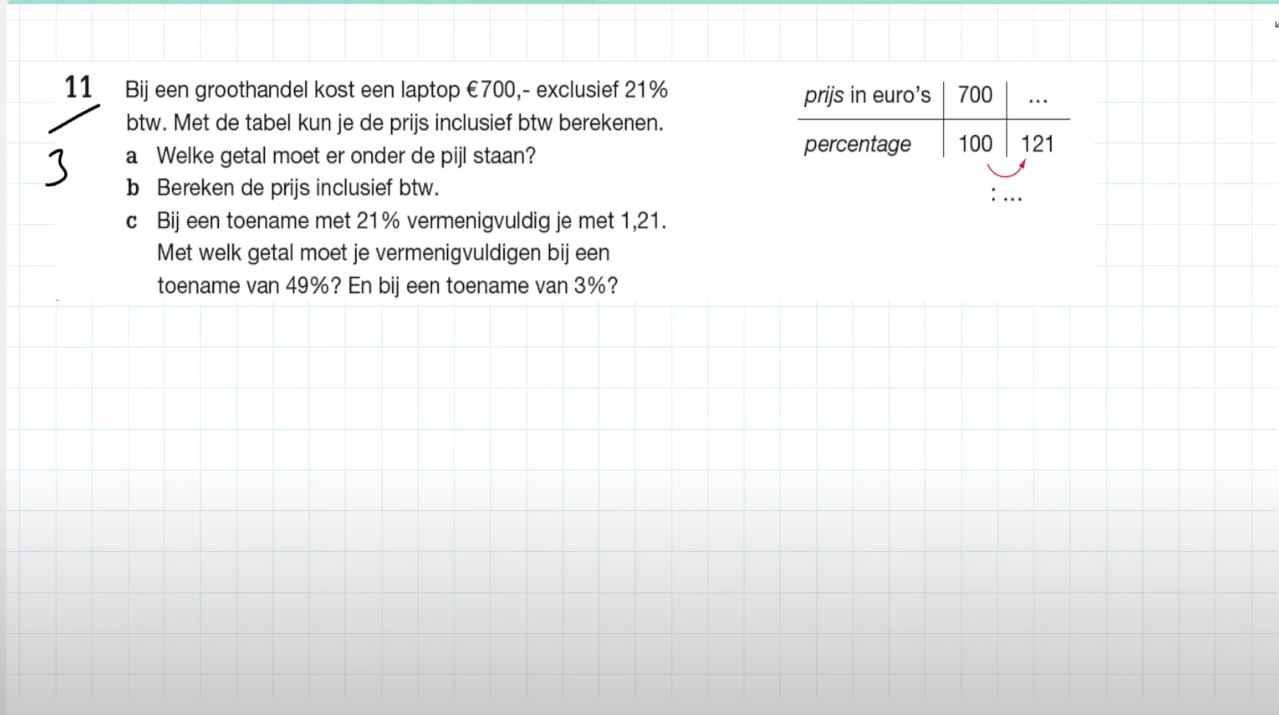 Van procent naar factor Opgave 3