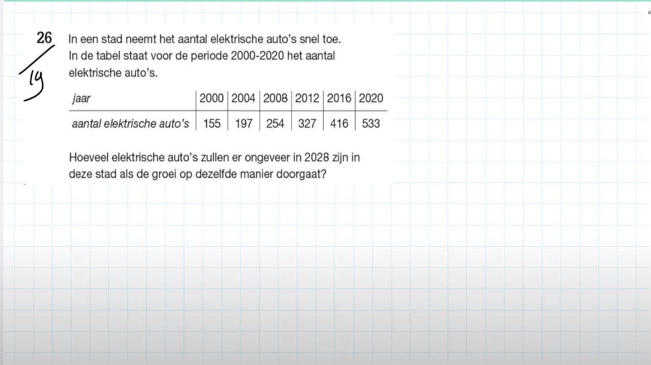 Exponentiële groei Opgave 19