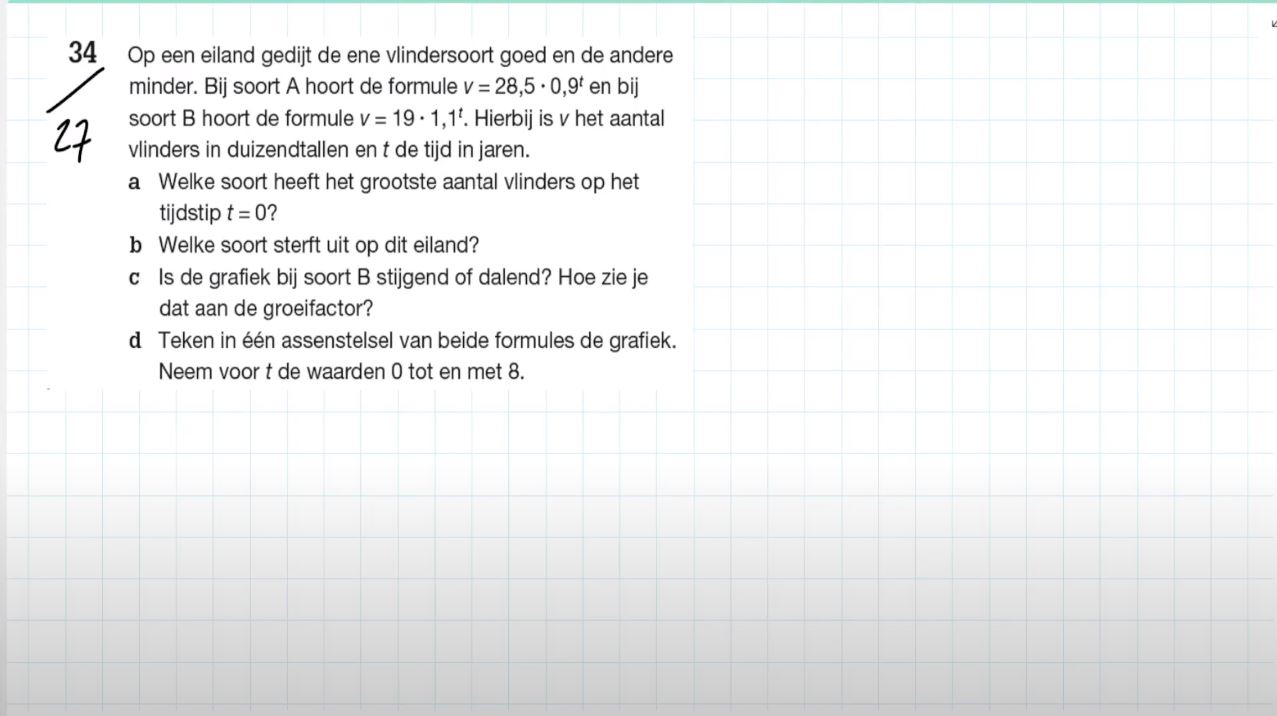 Exponentiële formules Opgave 27