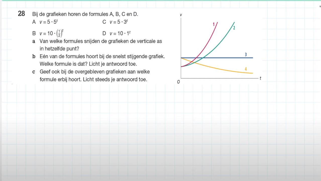 Exponentiële formules Opgave 28