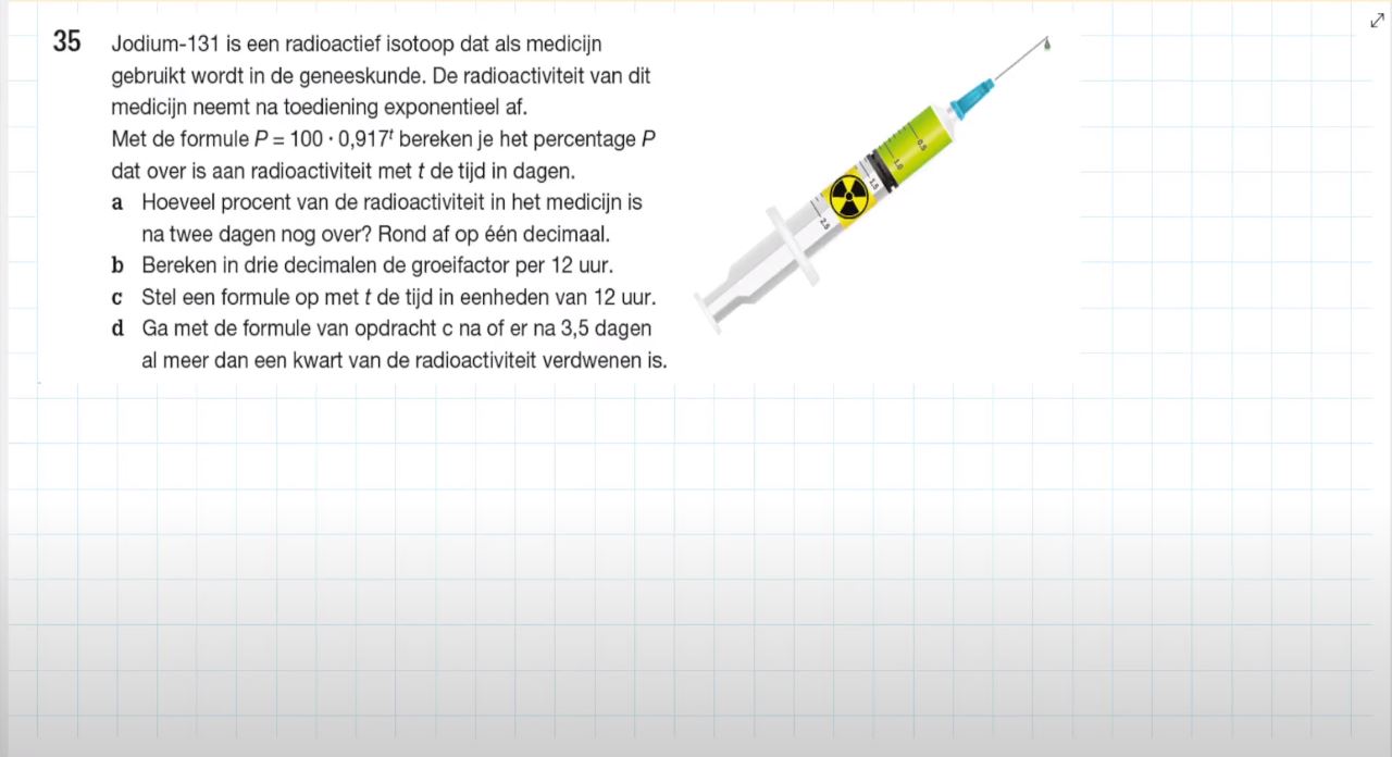 Groeifactor en tijd Opgave 35