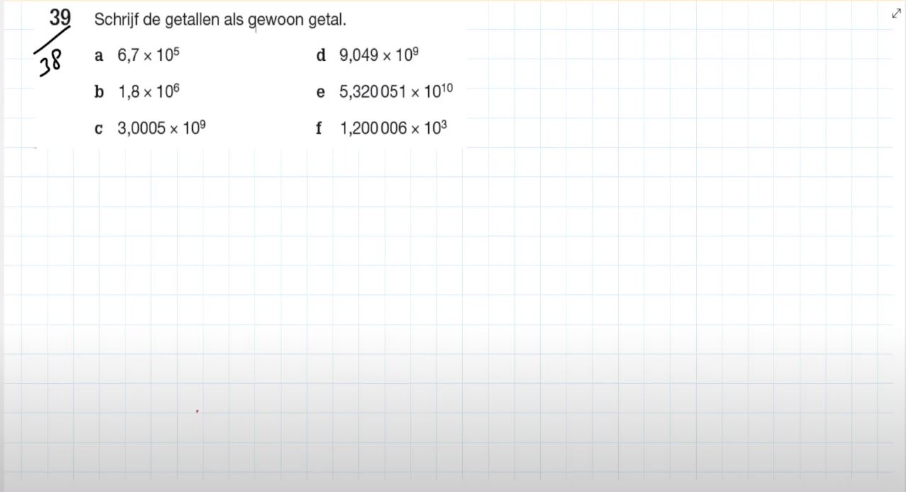 Standaardvorm Opgave 39