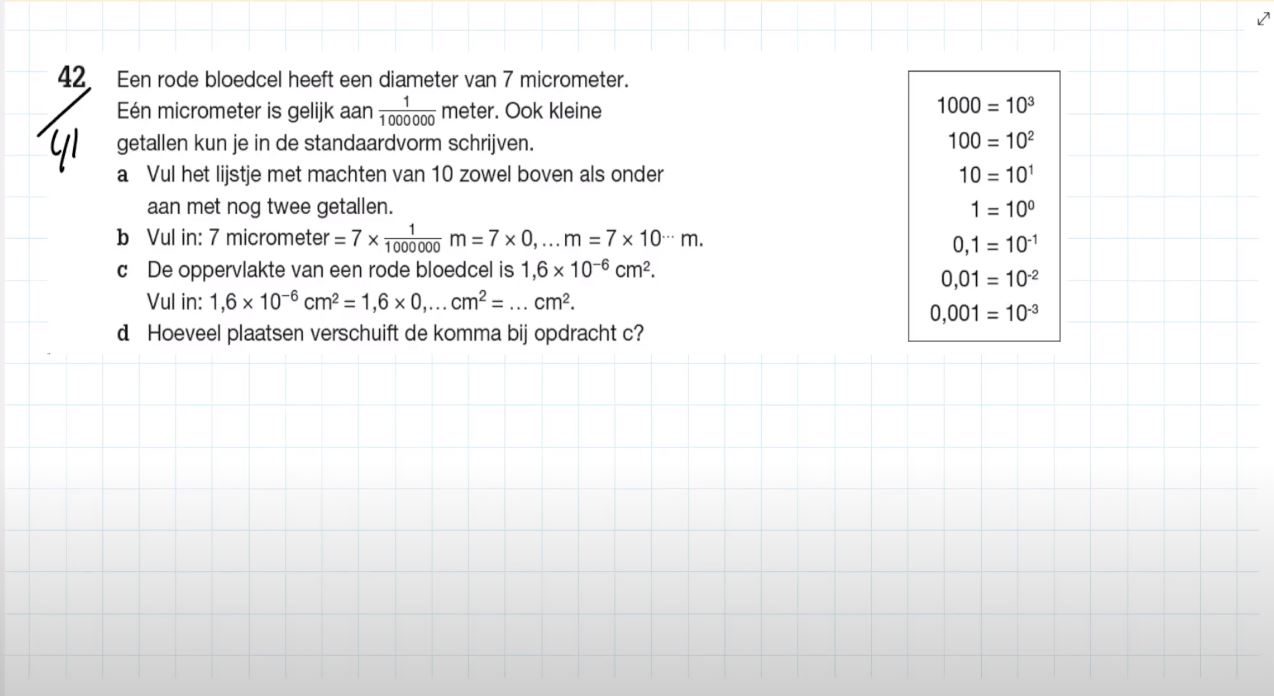 Standaardvorm Opgave 42
