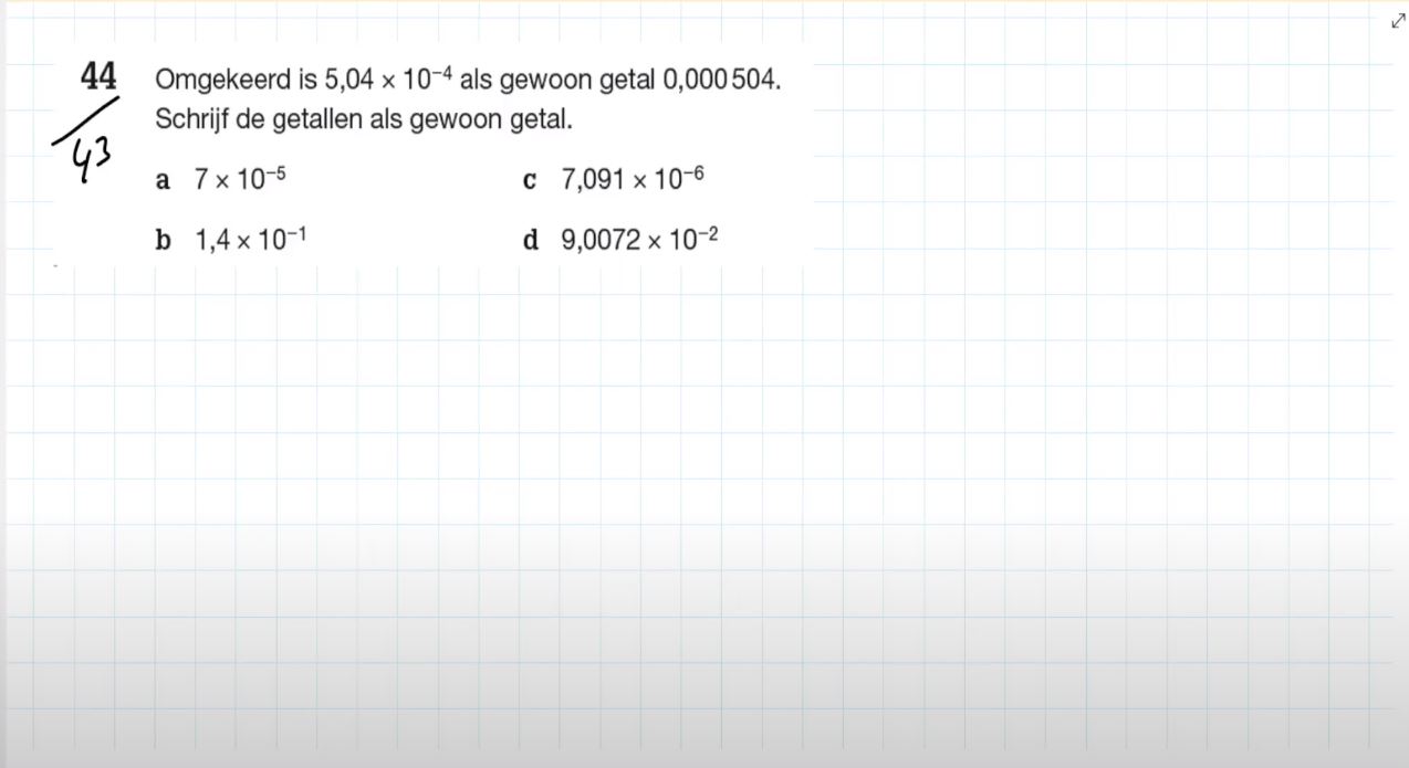 Standaardvorm Opgave 44