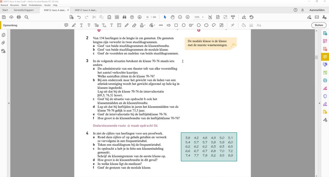 Klassenindeling Opgave 3