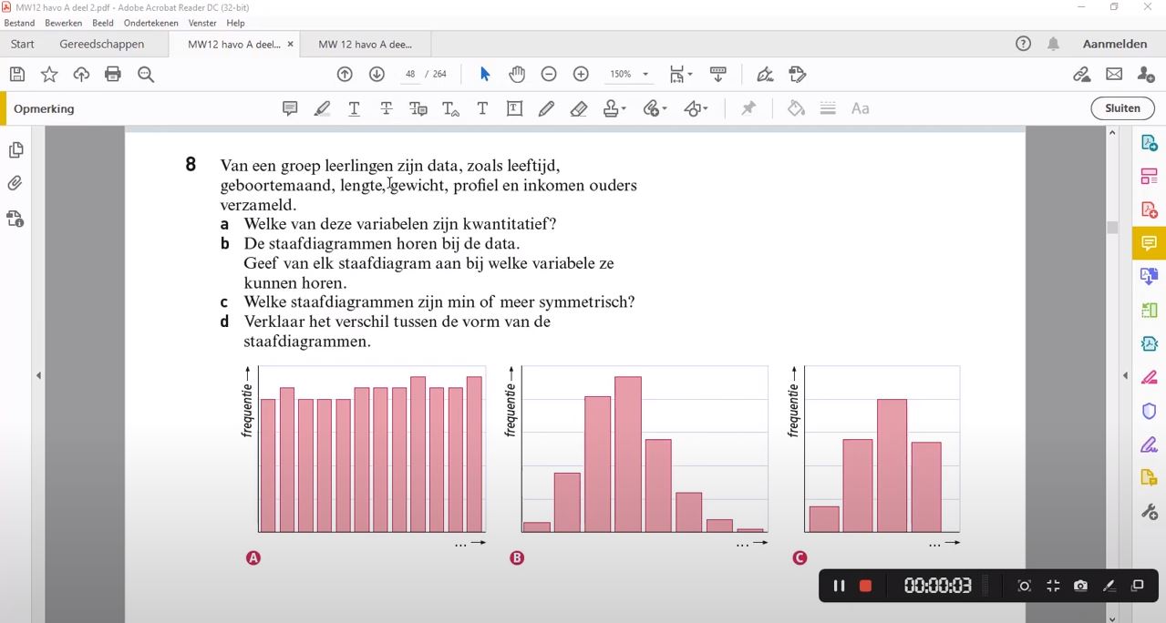 Frequentieverdelingen opgave 8