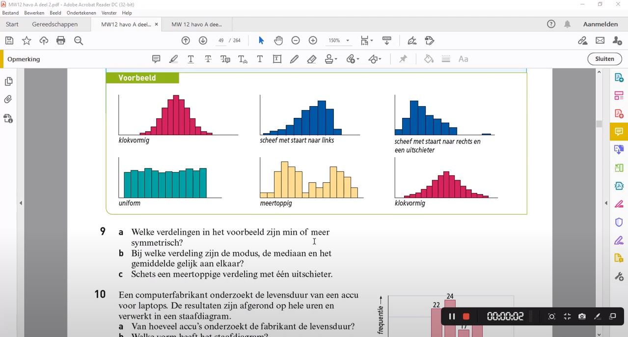 Frequentieverdelingen opgave 9