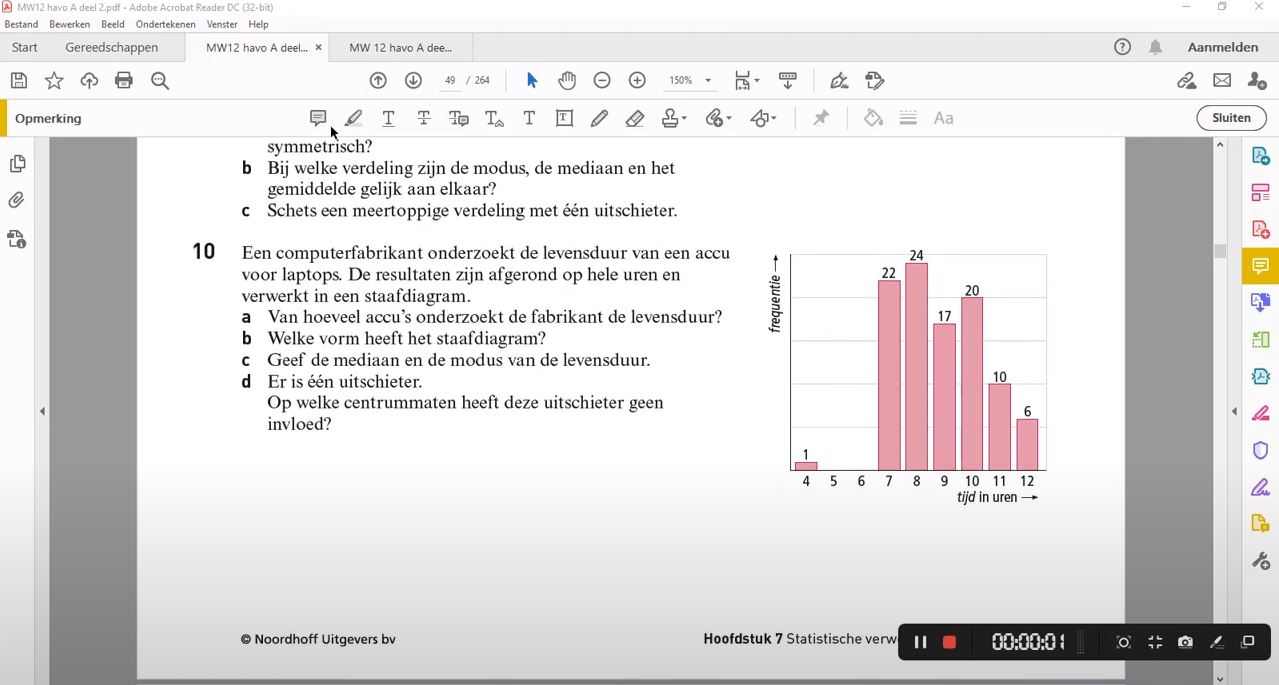Frequentieverdelingen opgave 10