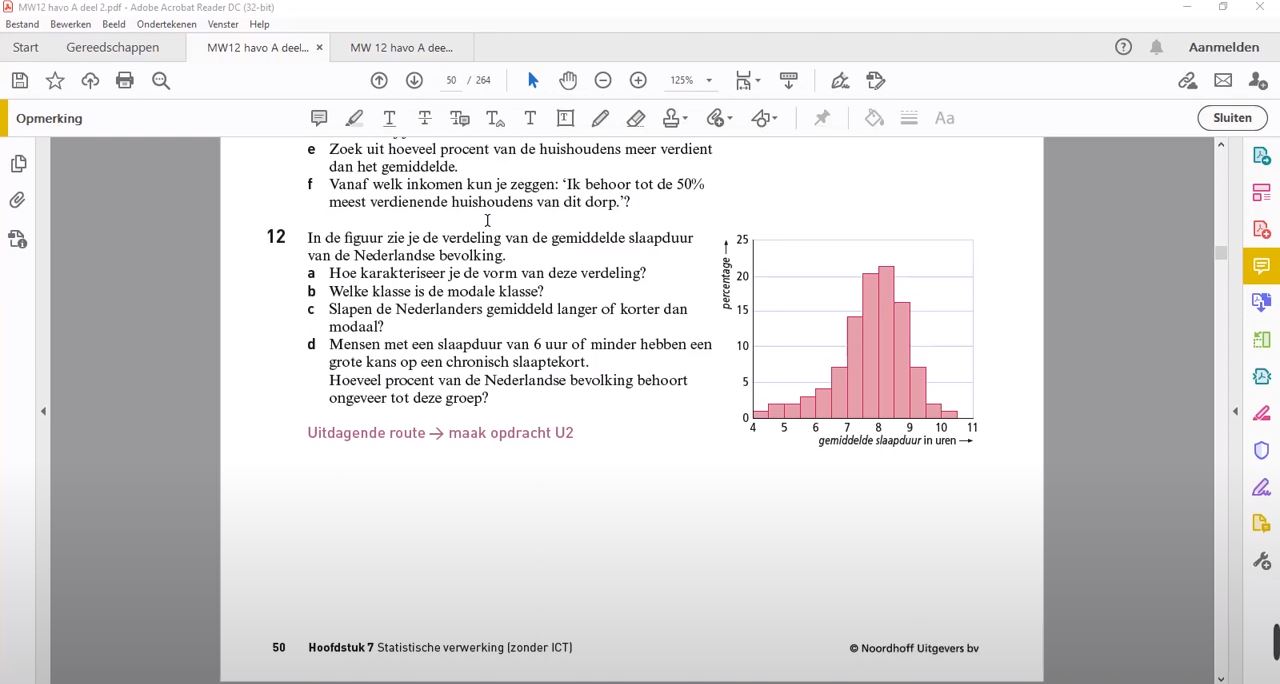 Frequentieverdelingen opgave 12