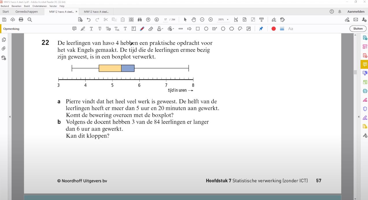 Spreidingsmaten Opgave 22