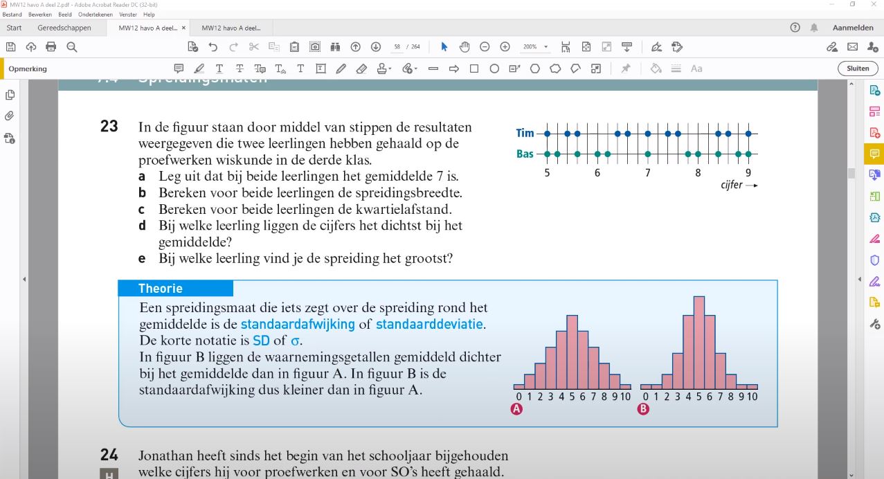 Spreidingsmaten Opgave 23