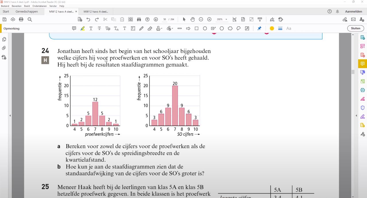Spreidingsmaten Opgave 24