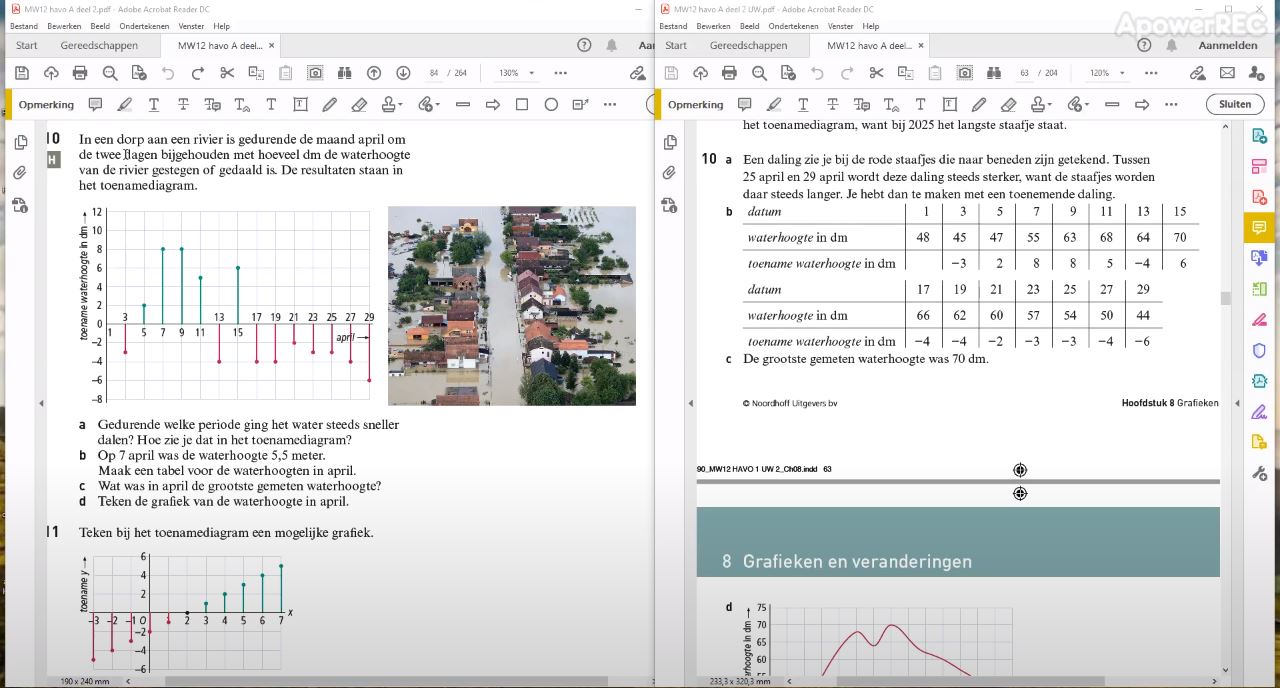 Werken met toenamediagrammen
 Opgave 10