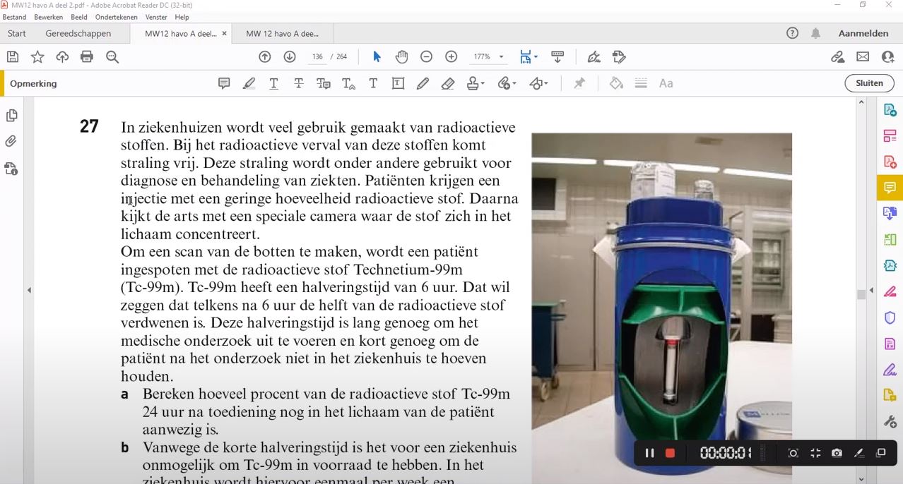 Verdubbelingstijd en halveringstijd Opgave 27