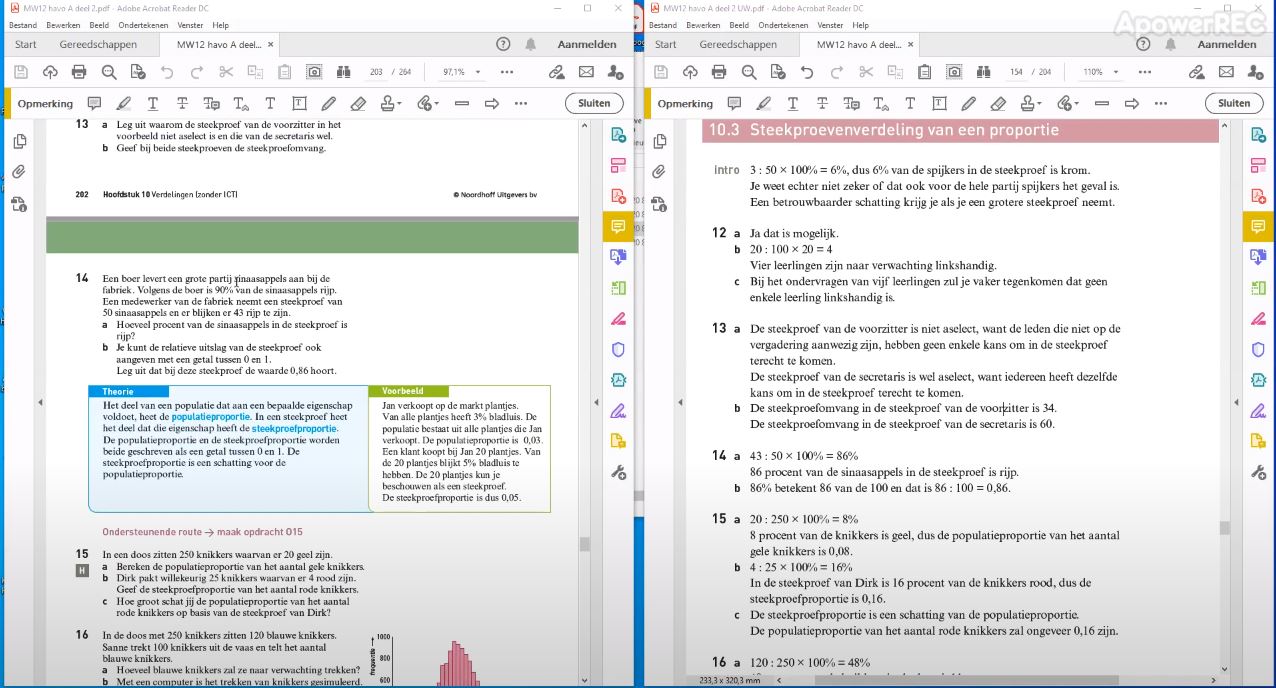 Steekproevenverdeling van een proportie Opgave 14