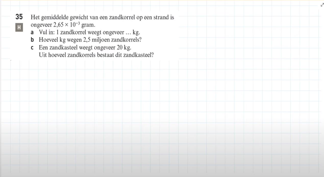Grote en kleine getallen Opgave 35