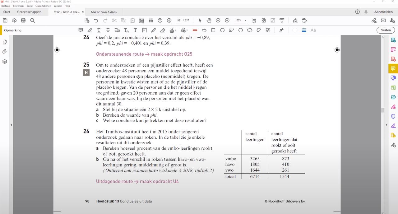 Groepen vergelijken met formules Opgave 25