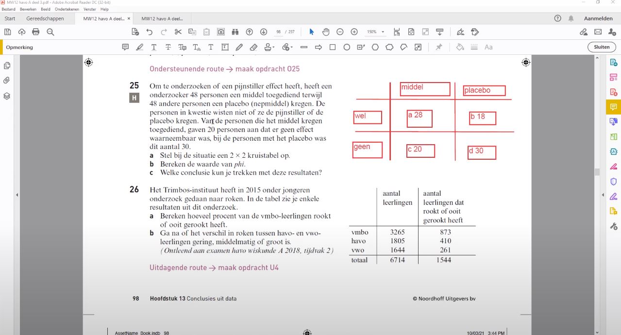Groepen vergelijken met formules Opgave 26