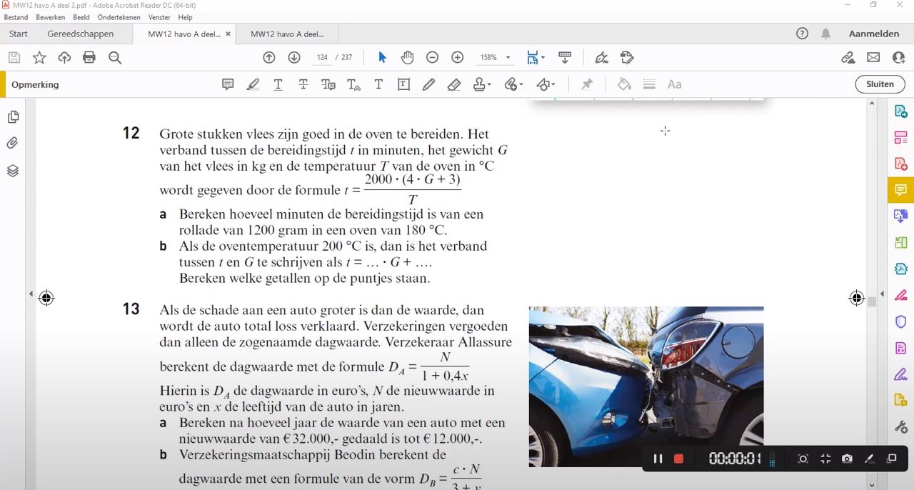 Gebroken formules herleiden Opgave 12