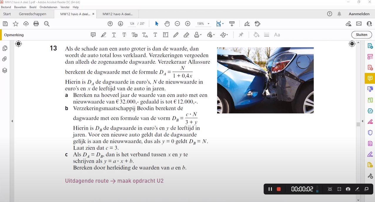 Gebroken formules herleiden Opgave 13