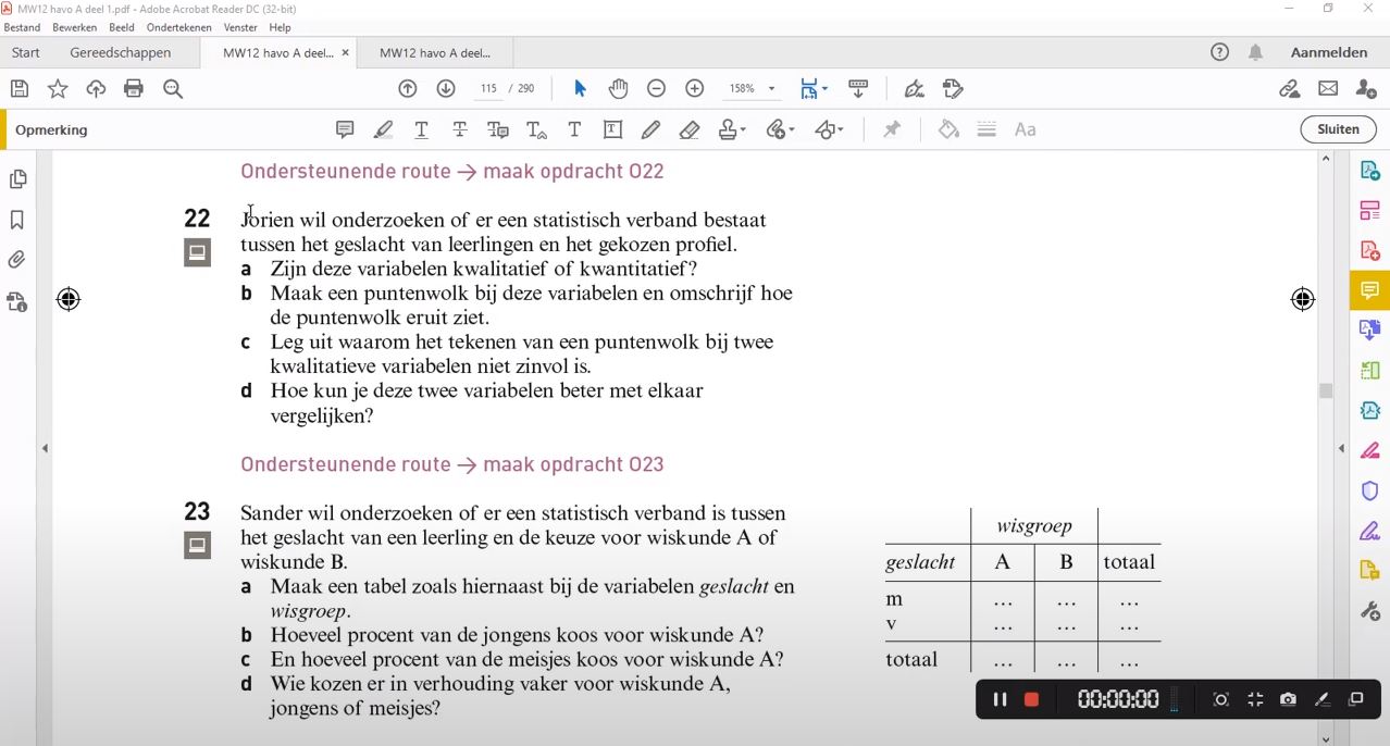 Variabelen vergelijken Opgave 22