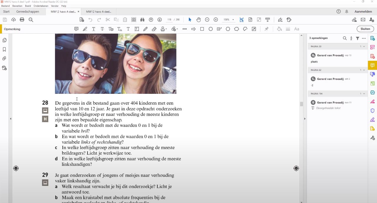 Groepen vergelijken Opgave 28