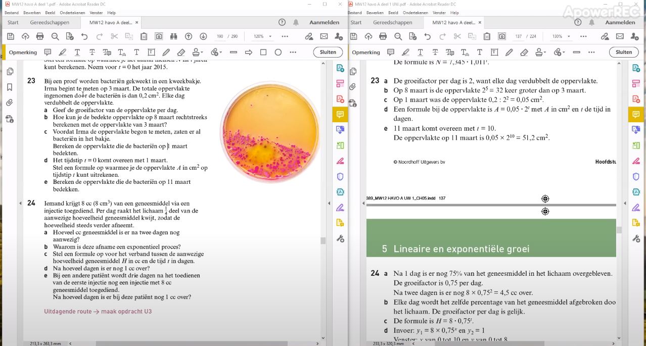 Exponentiële formules opstellen Opgave 23