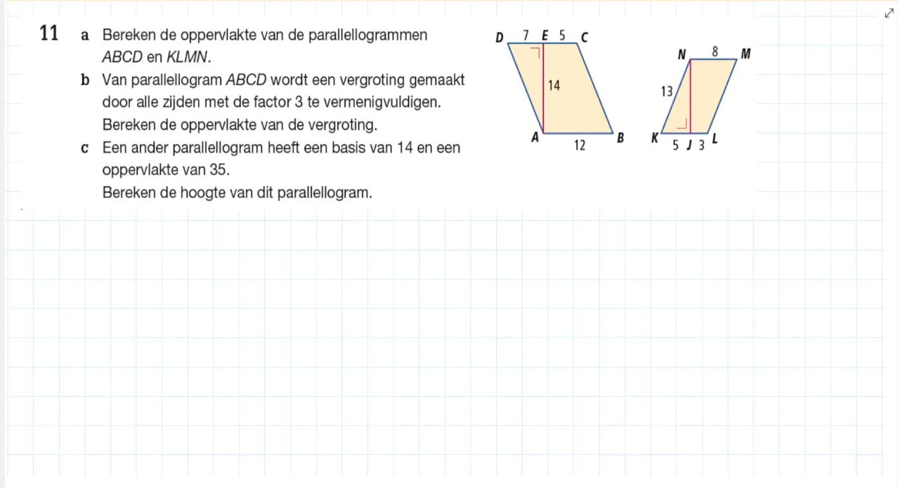 Parallellogrammen Opgave 11