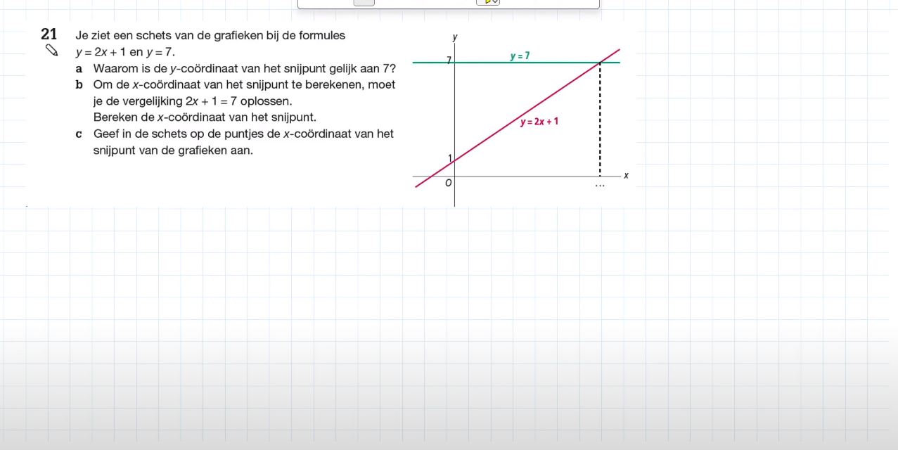 Snijdende lijnen opgave 21