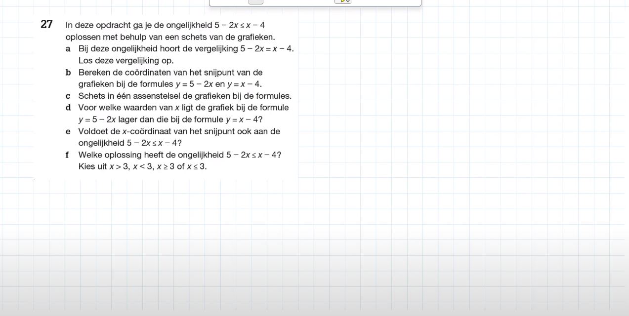 Ongelijkheden oplossen Opgave 27