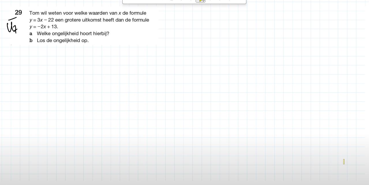 Ongelijkheden oplossen Opgave 29