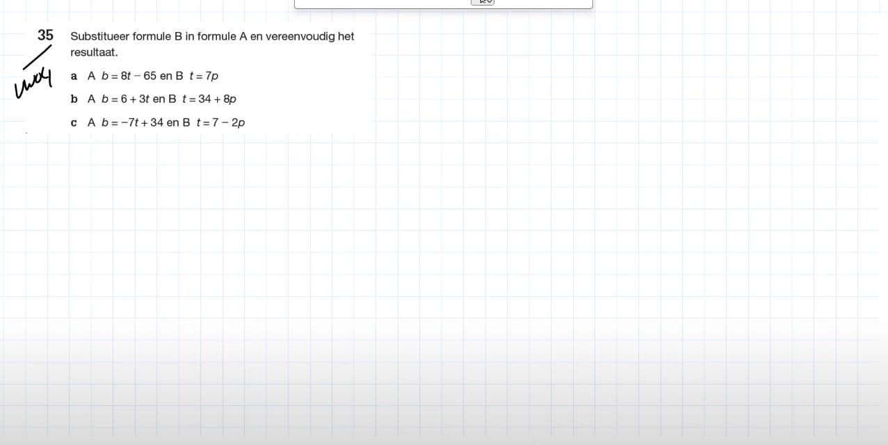 Formules herleiden Opgave 35