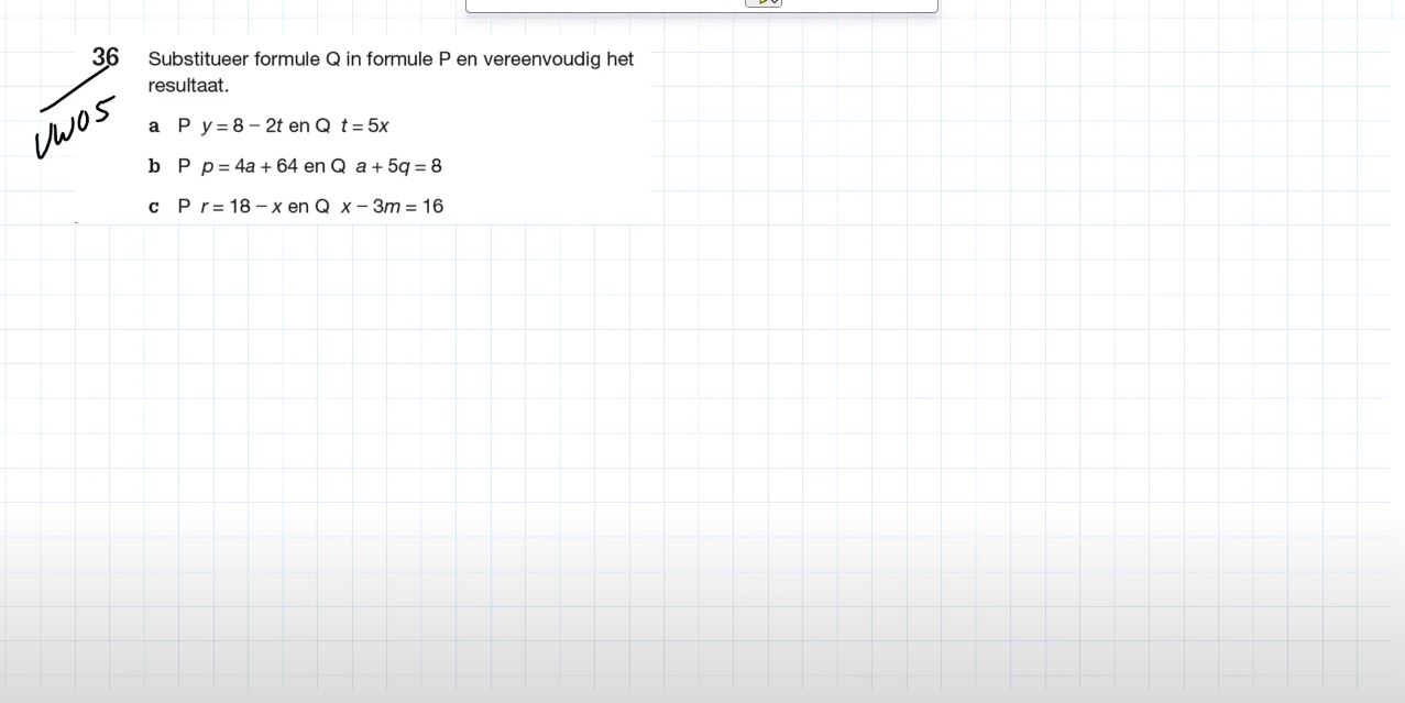 Formules herleiden Opgave 36