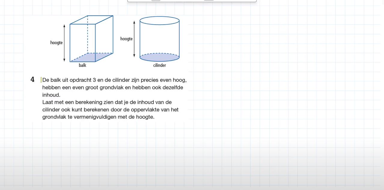 Balk en cilinder Opgave 4