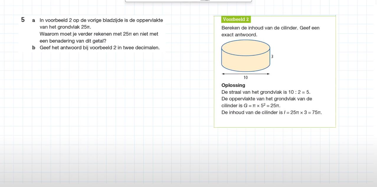 Balk en cilinder Opgave 5