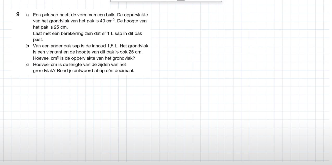 Balk en cilinder Opgave 9