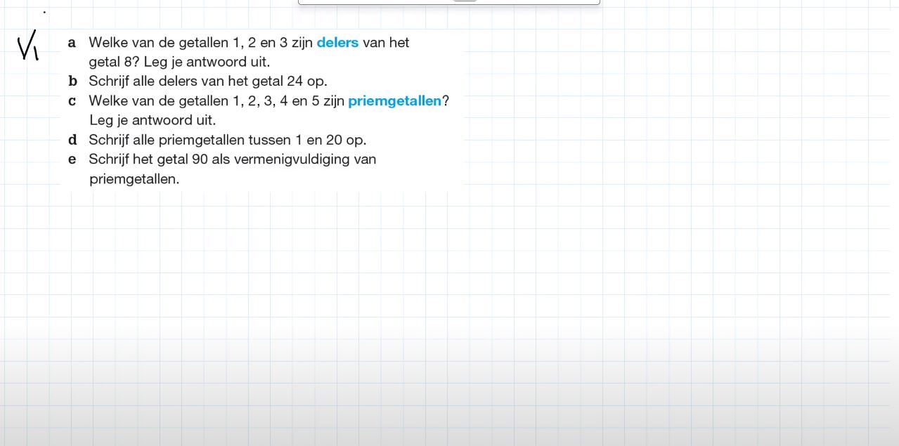 Voorkennis  opgave 1