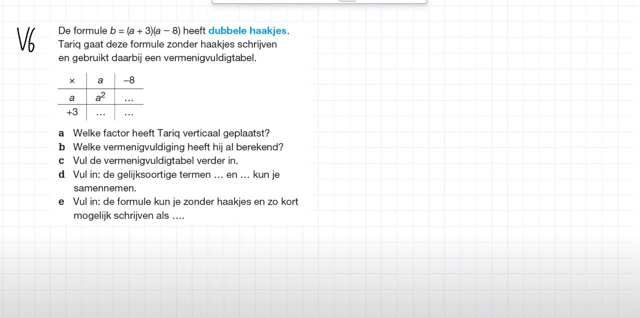 Voorkennis  opgave 6