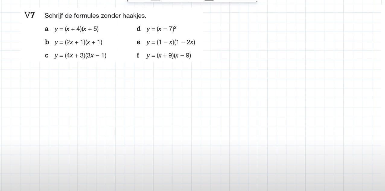 Voorkennis  opgave 7